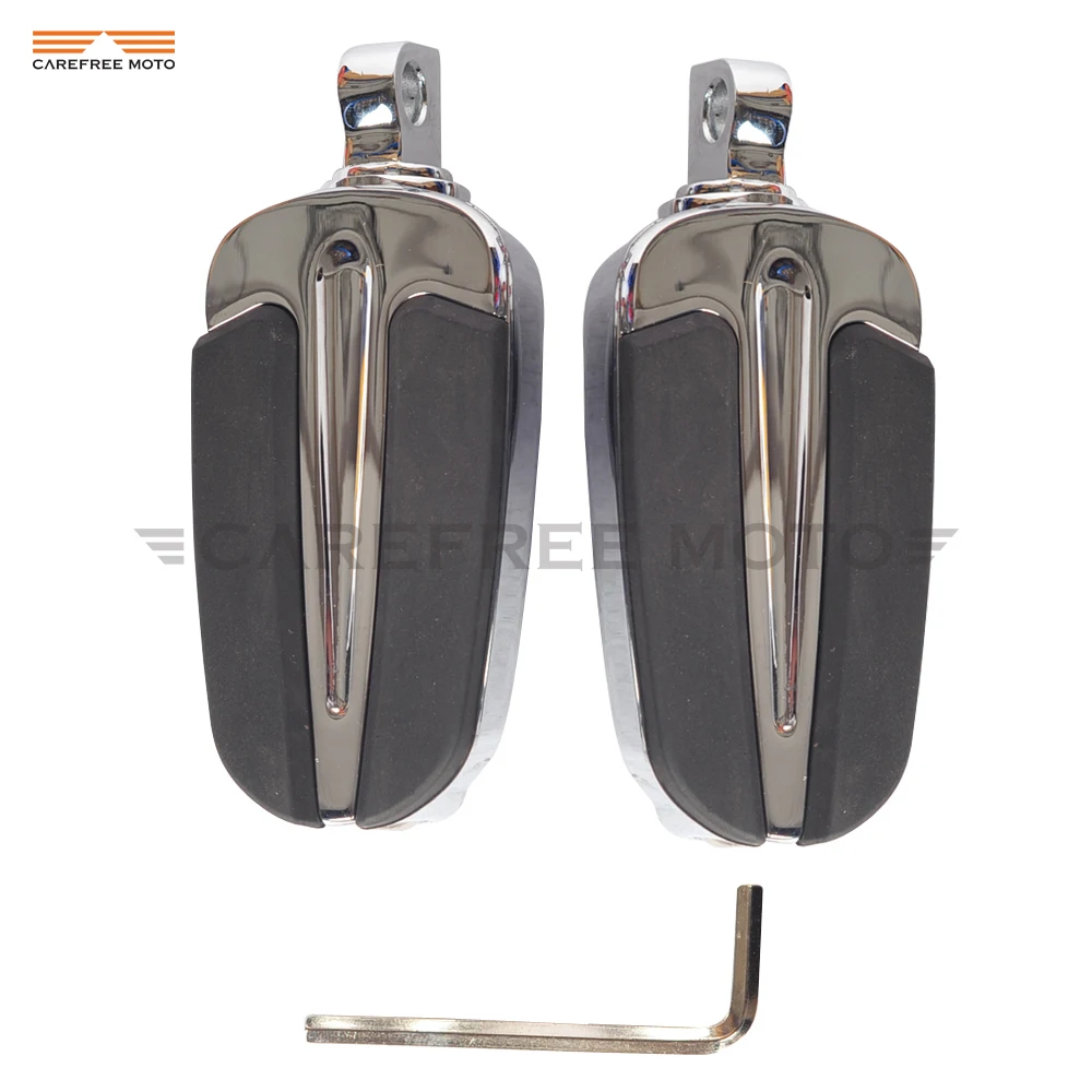 

Chrome Universal 10mm Motorcycle Foot Pegs Footrests Moto Foot Rest case for Harley Heritage Softail with Male Mount-Style