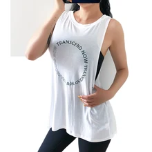 Спортивный жилет женский свободный Быстросохнущий без рукавов Фитнес-Футболка Топ одежда бегущий Танк назад кардиган йога одежда рубашка лето