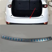 Автомобильный Стайлинг из нержавеющей стали ультра-тонкий автомобильный Задний бампер протектор порога багажника протектора Накладка для- Mazda CX-5 CX 5 CX5