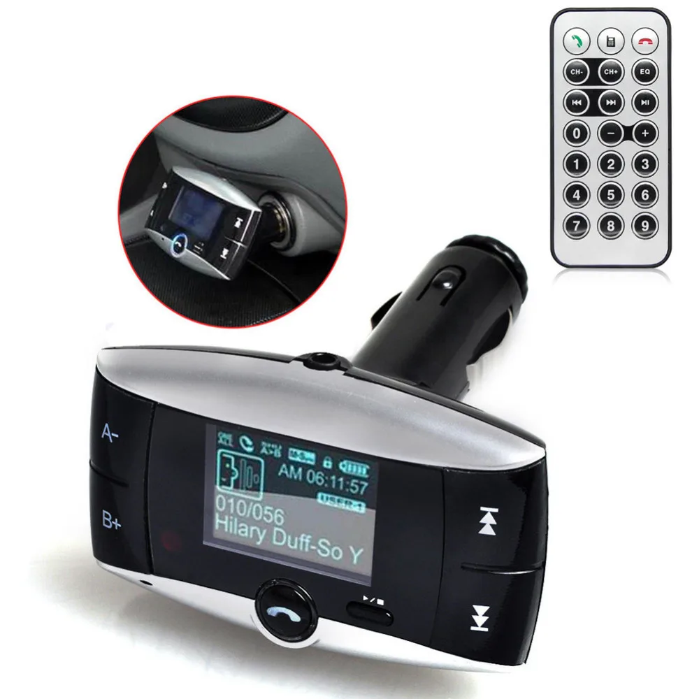 1.5inch Portable FM Transmitter Modulator Car Kit Bluetooth Handsfree