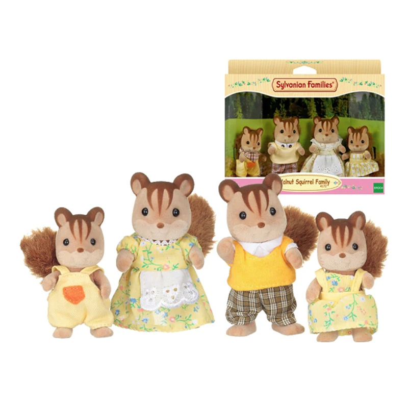 Sylvanian Family Squirrels Dollhouse набор из 4 предметов игрушки для родителей и детей подарок