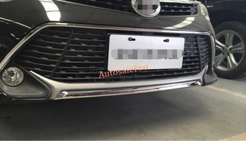 

For Toyota Camry Sport 2015 Chrome Front Grille lower Bumper Protector strip trim Cover for Toyota Camry Sport 2015