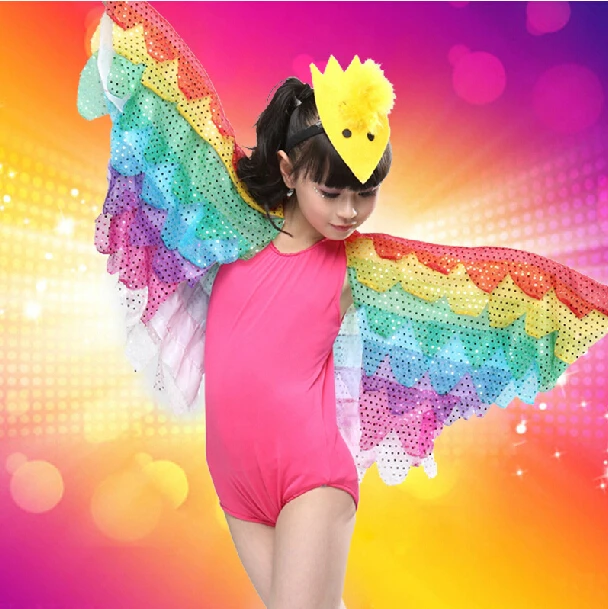 Free Shipping New Yellow Hot Pink Blue Girls Child Kids Fantasia Animal Tweety Carnival Bird Halloween Costume Free Shipping New Yellow Hot Pink Blue Girls Child Kids Fantasia Animal Tweety Carnival Bird Halloween Costume