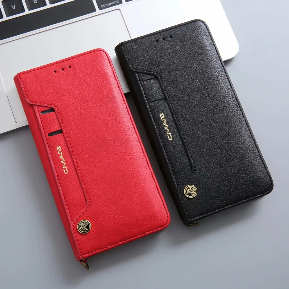 

CMAI2 Luxury PU Wallet Flip Case For Huawei P20 Pro Case Leather Magnetic Silicone Cover With Stand For Huawei P20 Pro Cover