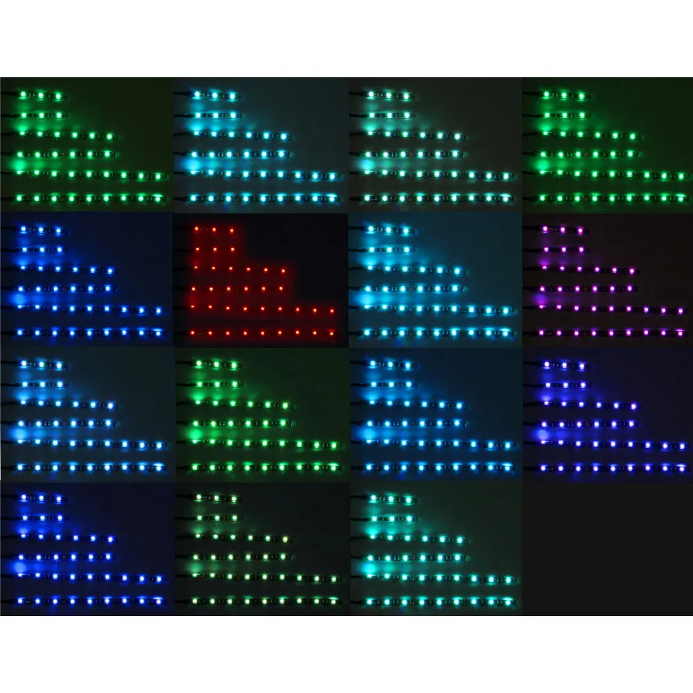 Proster SMD 5050 15 цветов RGB 36 светодиодный светильник с беспроводным пультом дистанционного управления 6 шт. неоновая лампа для мотоцикла с атмосферным акцентом