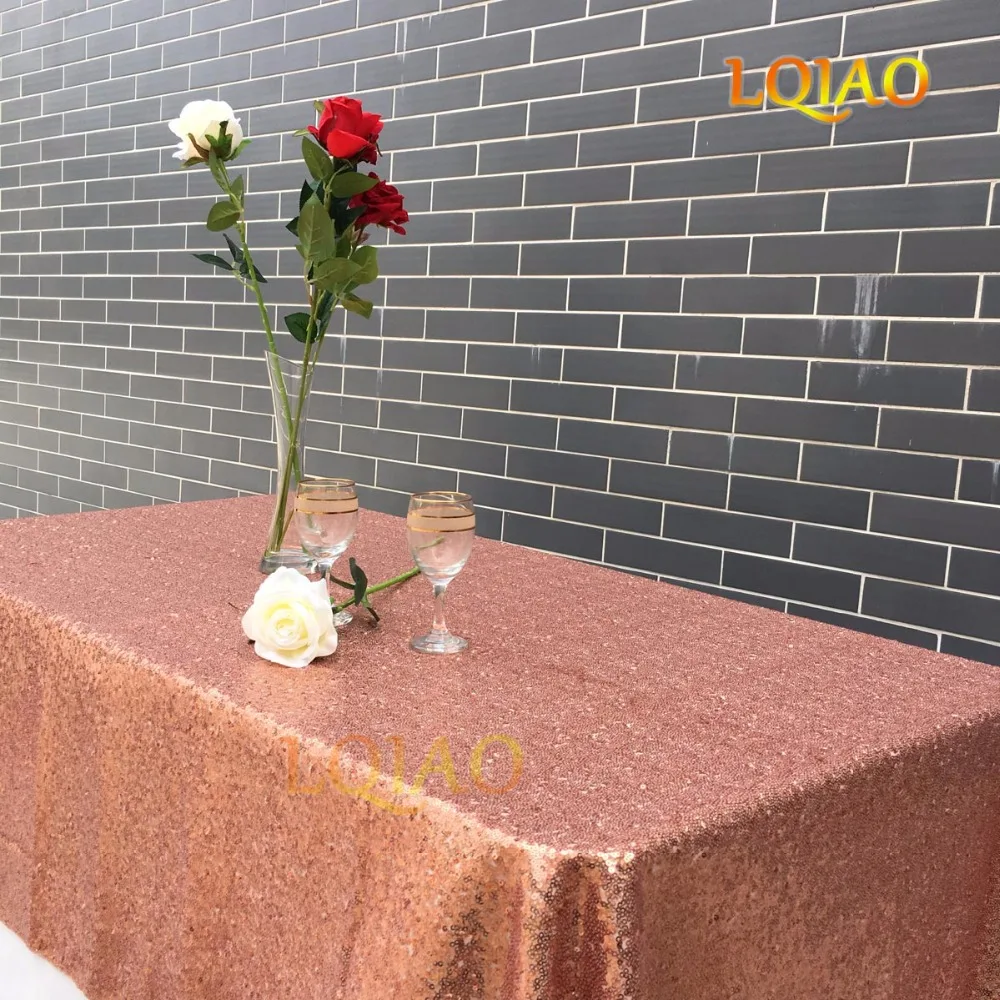 Rose Gold Sequin Tablecloth-007