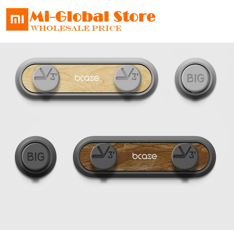 

New Original XiaoMi TUP2 Magnetic Absorption Cable Clip High compatibility Practical magnetic base Wood texture for smart life