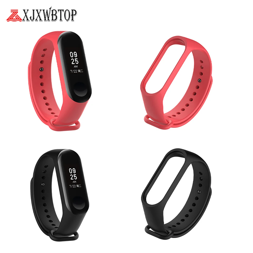 Браслет для xiaomi mi band 3 однотонный силиконовый ремешок | Электроника