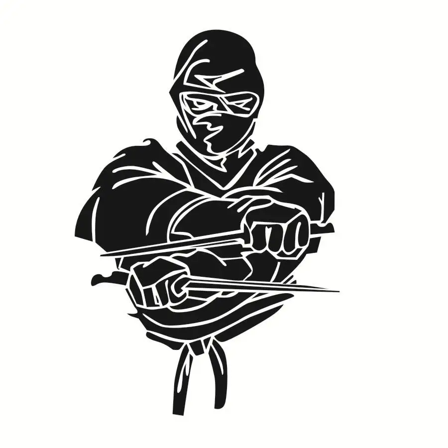 Наклейка на стену Fighter Ninja винил искусство дизайн самоклеящиеся наклейки съемное
