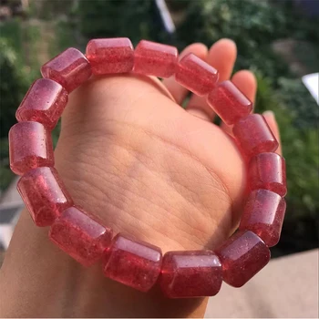 

natural Female 10*12mm crystal barrel Beads Bracelet Marriage stone birthday present