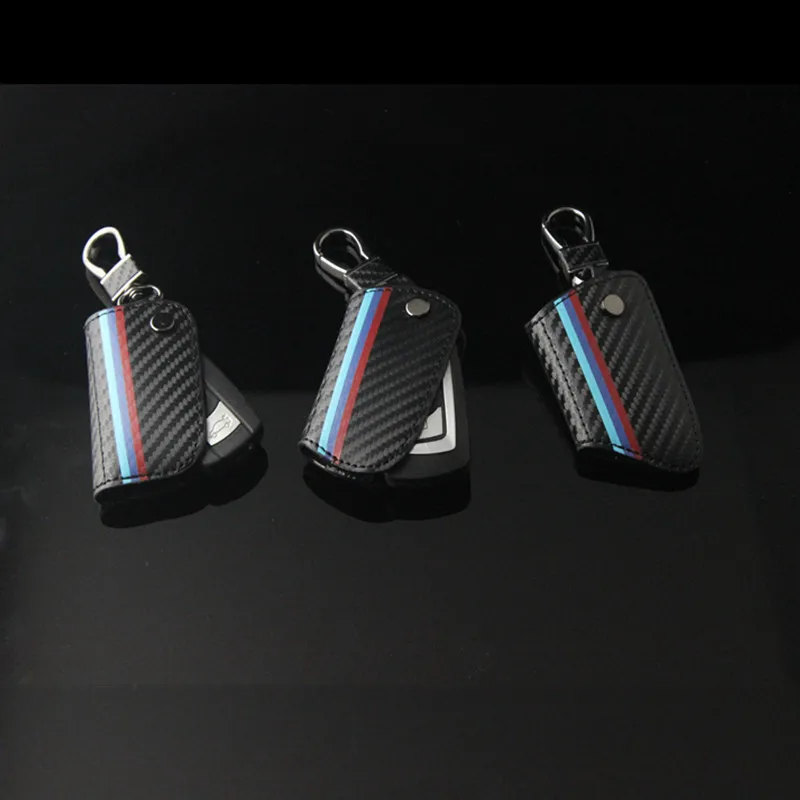 Кожаный чехол для ключей из углеродного волокна рождественские подарки BMW G30 X1 X3 X5