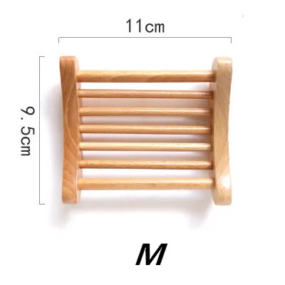 Элегантный Натуральный Бамбуковый деревянный дренаж для мыла, тарелка, поднос для кухни, ванной комнаты, раковина, мыльница, органайзер, стеллажи для хранения, держатель - Цвет: M