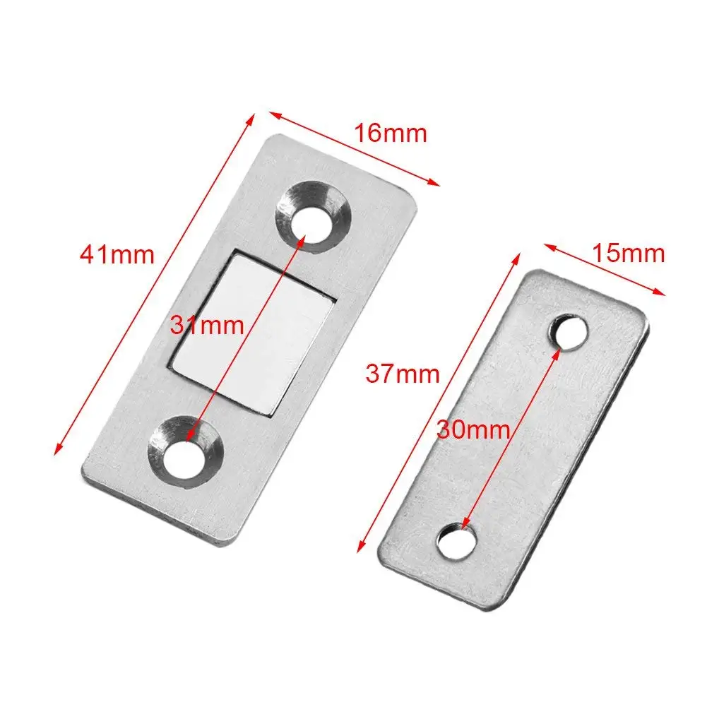 

2Pcs Door Catch Lock Ultra Thin Strong Magnetic Catch With Screws For Main Furniture Cabinet Cabinet