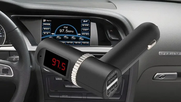 Bluetooth автомобиля bc08 fm-трансмиттер MP3 Bluetooth Hands высокий ток 2.1a Dual USB Автомобильное Зарядное устройство Bluetooth