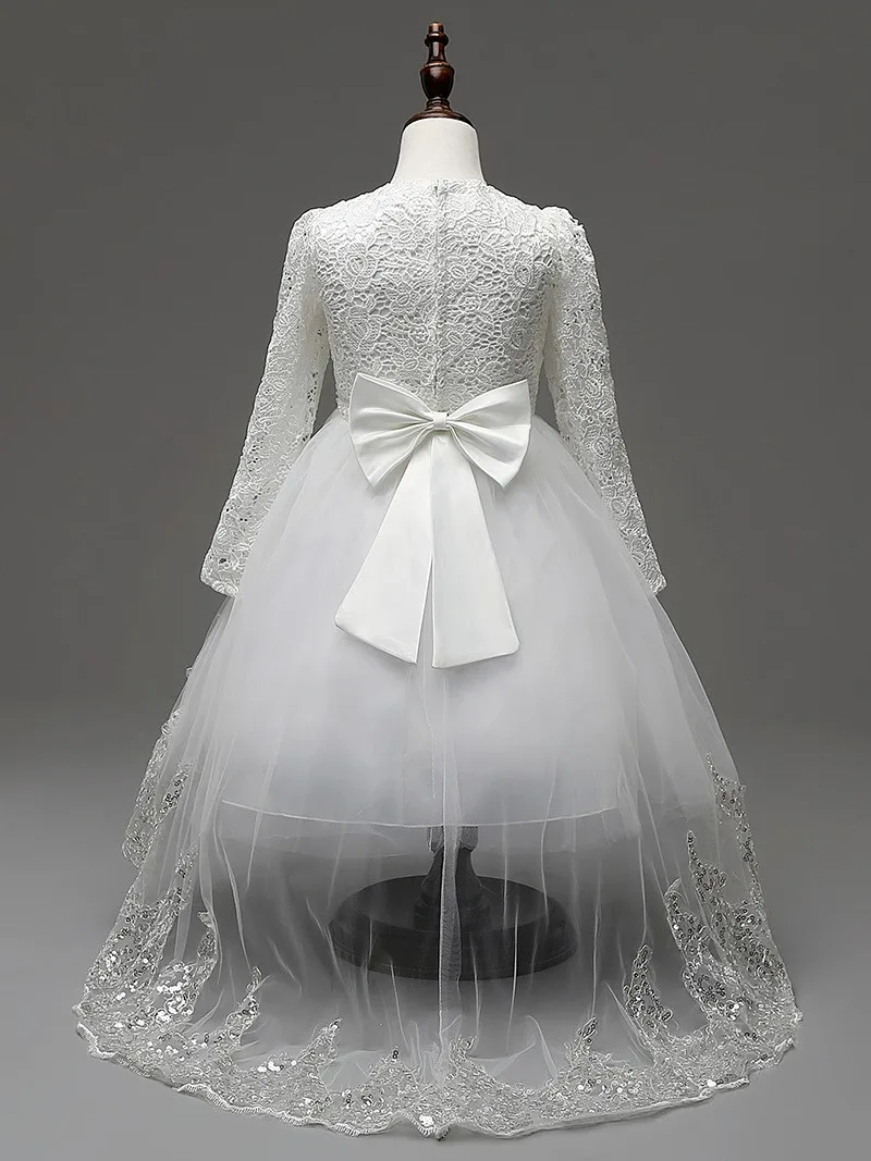 Girls Princess Flower Wedding Party Dresses Bridesmaid Kids Bow