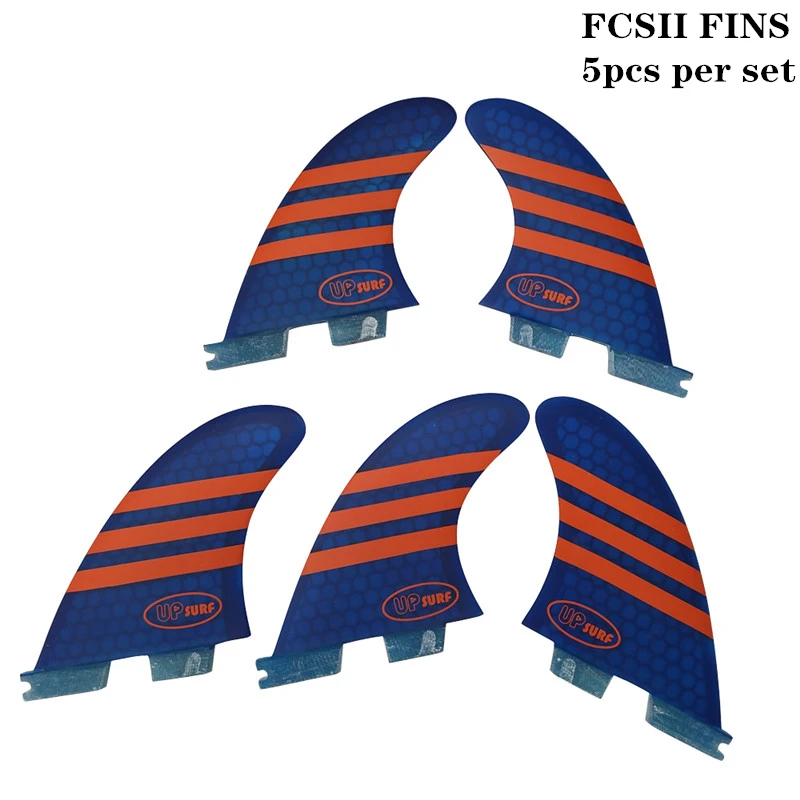 Для Серфинга FCSII K2.1 Quilhas Honeycomb Fins fibreglass 5 шт. в наборе доски для серфинга FCS2 серфинг