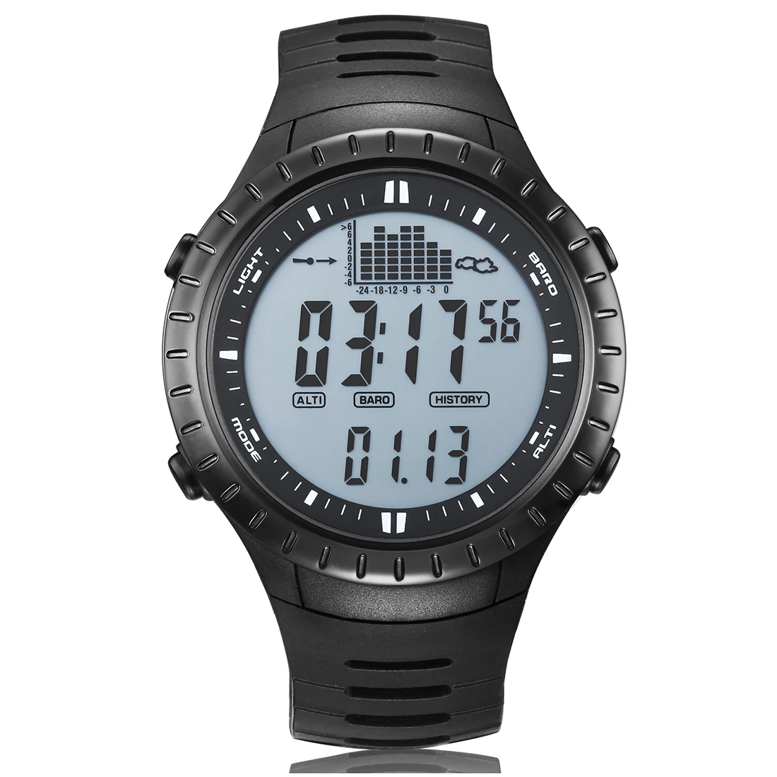 Spovan SPV710 Для мужчин цифровой Спорт Сигнализация часы, барометр, альтиметр, термометр StopwatchFishing кварцевый Водонепроницаемость часы