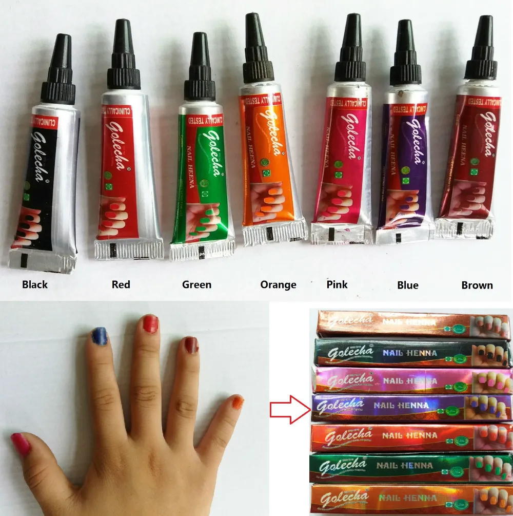 3X Nail Henna Tabung Multi Warna Herbal Mehandi Alami Matte Cat 3X Nail Henna Tabung Multi Warna Herbal Mehandi Alami Matte Cat