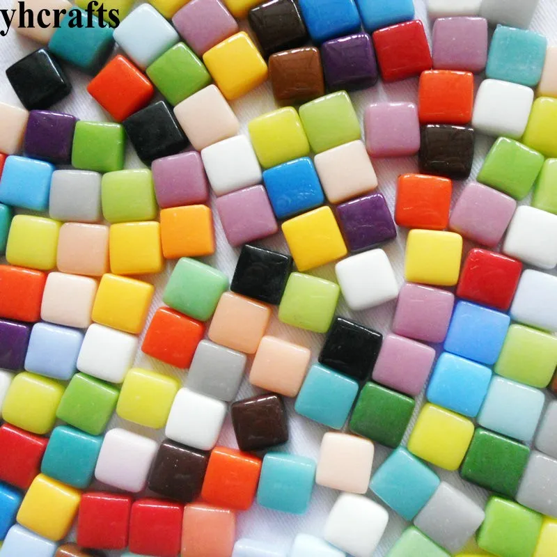 

330PCS/600gram/Lot Mix 1.2cm non-transparent mosaic tile Marble mosaic DIY mosaic flowerpot,Craft material Adult DIY Artscrafts