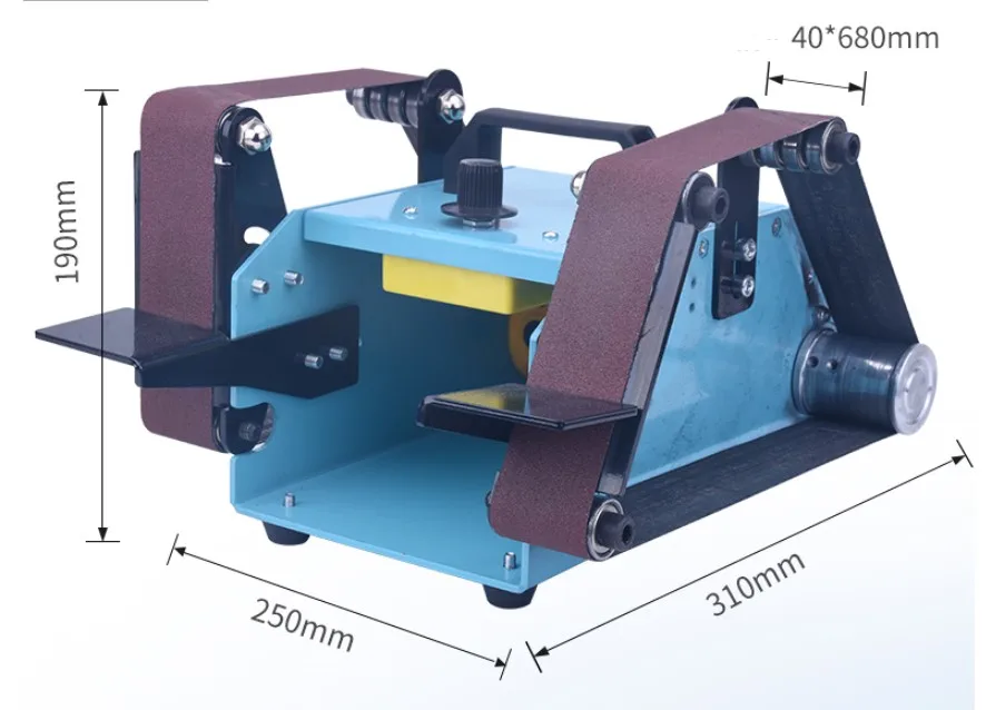 Многофункциональный двойной вал абразивной ленты шлифовальная машина шлифовальная полировальная машинка Наждачная машина