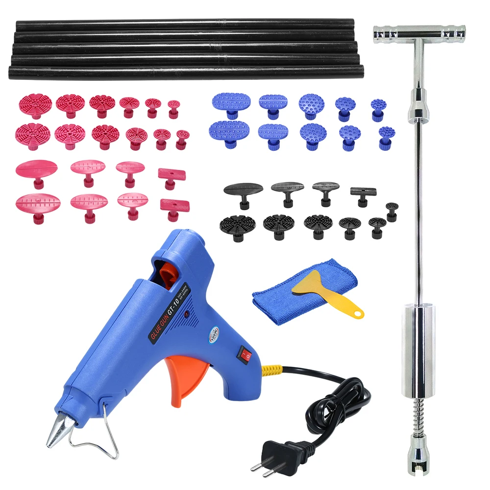 

car repair Paintless Dent Puller car dent remover Slide Hammer Repair Removal Hail Glue Gun Tools Kit Full Set