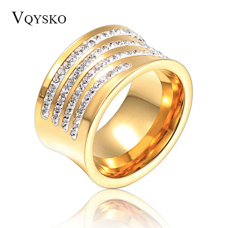 

New Original Austrian Crystals Pave Rings For Women Vintage Statement Party Accessories Anel Gifts