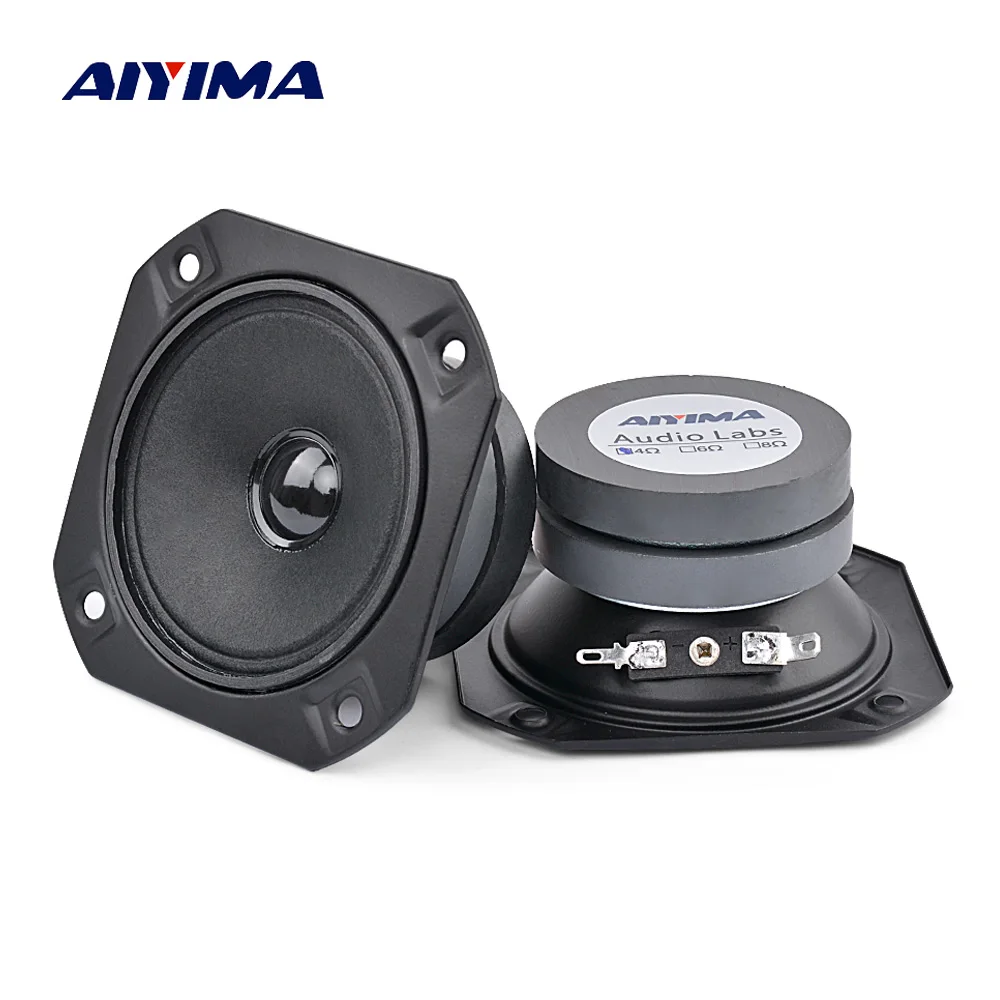 

AIYIMA 2Pcs Mini Audio Portable Speakers 4Ohm 15W Full Range Altavoz Speaker DIY For Multimedia Home Theater Sound System