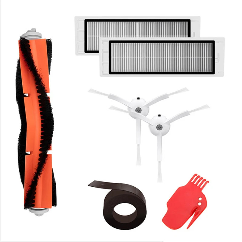 

1set Vacuum Spare Parts Kit For XIAOMI Robot Vacuum Cleaner HEPA Filter Roller Brush Cleaning Mops Tool Side Brush 2M Magnetic