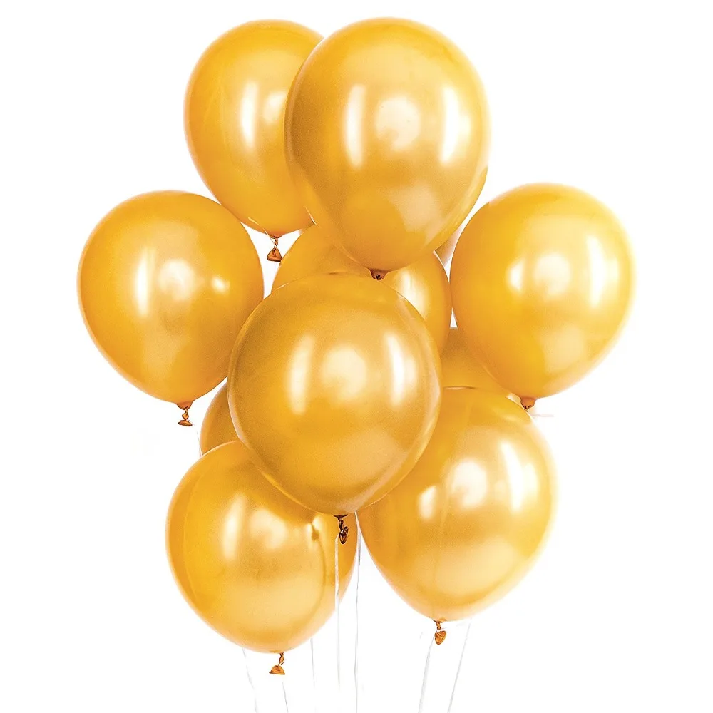 12 шт. 12 дюймов уплотненный латексный воздушный шар жемчужного цвета Золотой/Серебряный/бордовый Виноградный Шар романтическое украшение для свадьбы, дня рождения, вечеринки - Цвет: gold