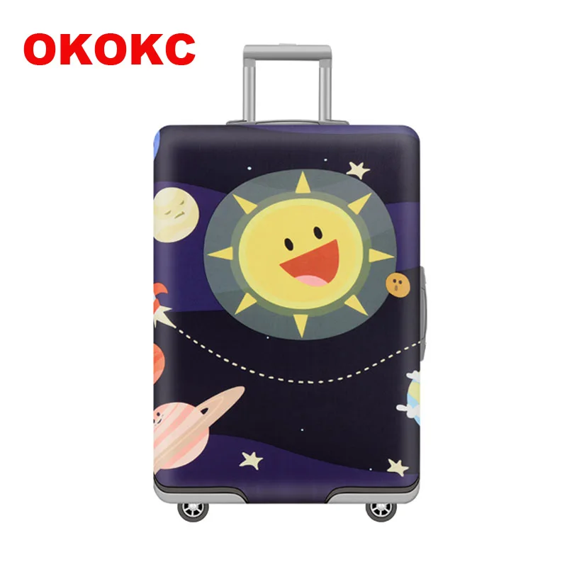 OKOKC эластичный зеленый защитный чехол для багажа на колесиках 19 32 дюйма самый
