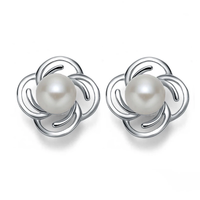 Женские серьги гвоздики из серебра 925 пробы с жемчугом|stud earrings|earring studs earringsearrings