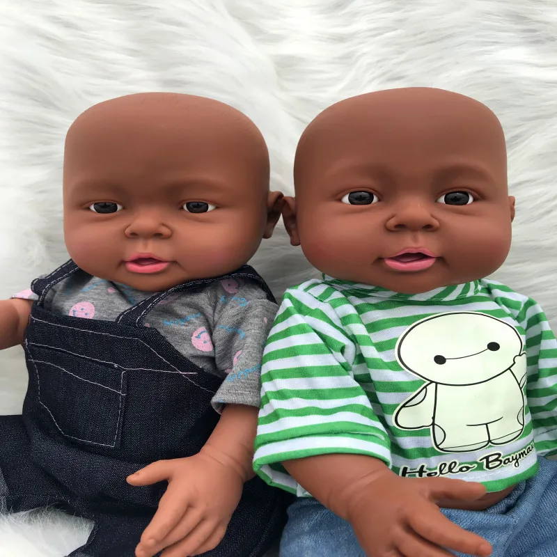 41 см черная Детская кукла Reborn Baby Doll африканские куклы мягкие виниловые