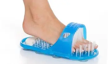 

New Hot Bath Shoe Pumice Stone Foot Scrubber Shower Brush Massager Slippers