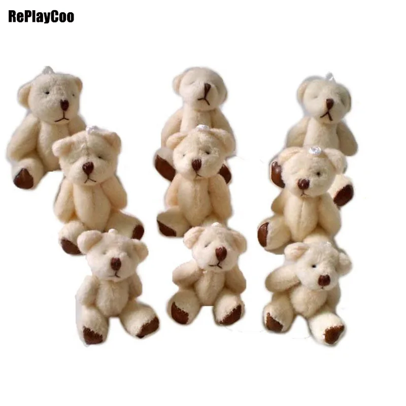 7.5/4.5CM 20pcs/lot Mini Teddy Bear Stuffed Plush Toys Small Bear Stuffed Toys pelucia Pendant Kids Birthday Gift Party Decor