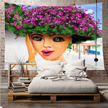 

3D scenic Flower Printed Tapestry Wall Hanging Tapestry Boho beauty Printed Bed serape bohemian decor tapestry