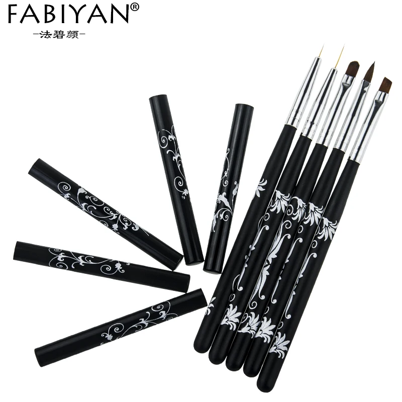

Nail Art Painting Brush Drawing Pen Manicure Tools French Flower Liner Builder Round Crystal Oblique UV Gel Acrylic Carving Tool