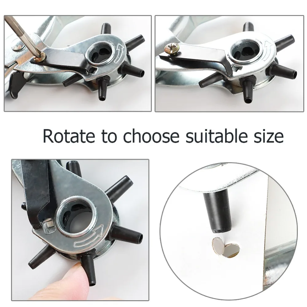 Перфорированные плоскогубцы вращающийся многоразмерный ремешок для часов ремень Дырокол кожевенное ремесло плоскогубцы ушко Дырокол швейная машина сумка сеттер инструменты