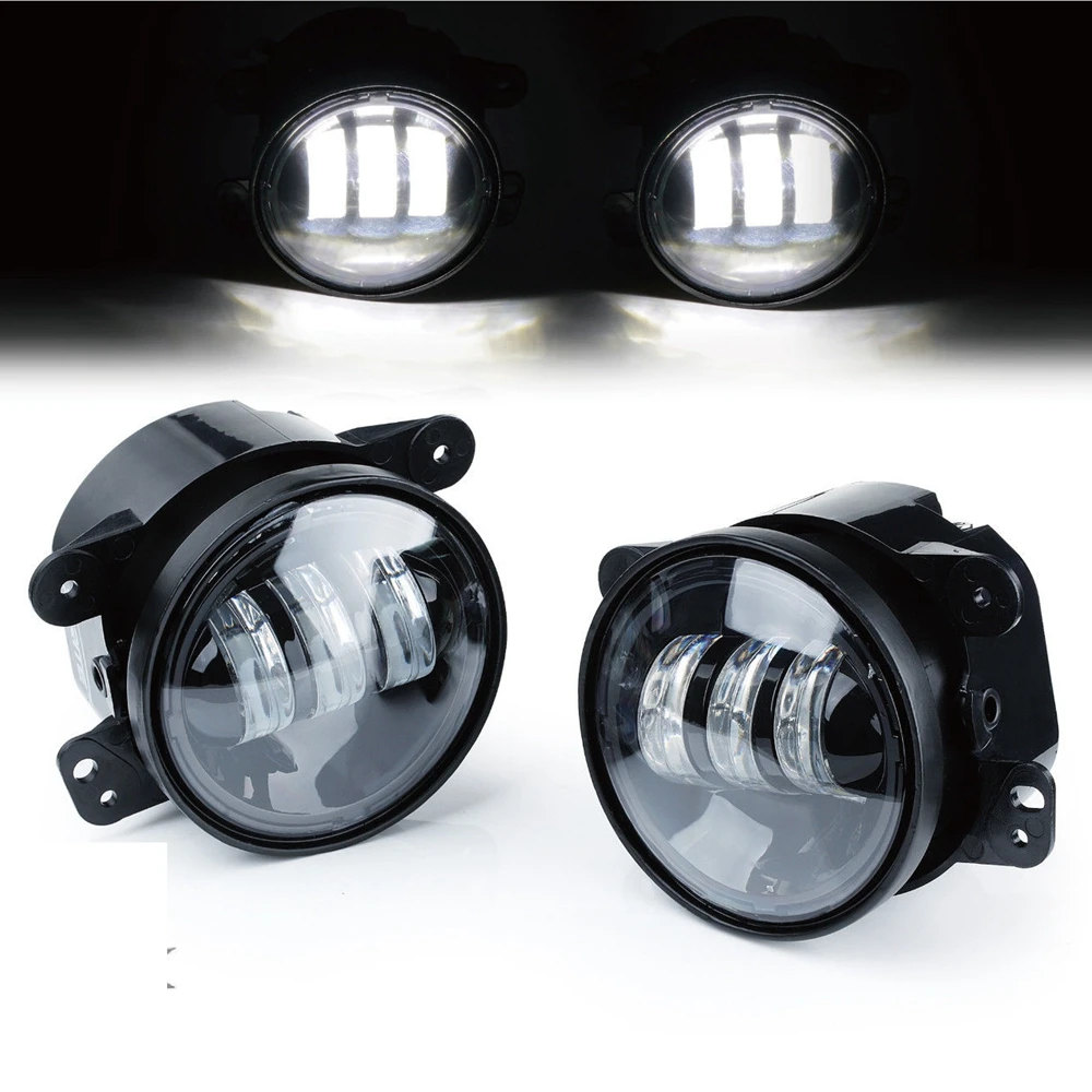 1Pair For JEEP Wrangler 2007 2016 LED Front Bumper Fog font b Lamp b font Light
