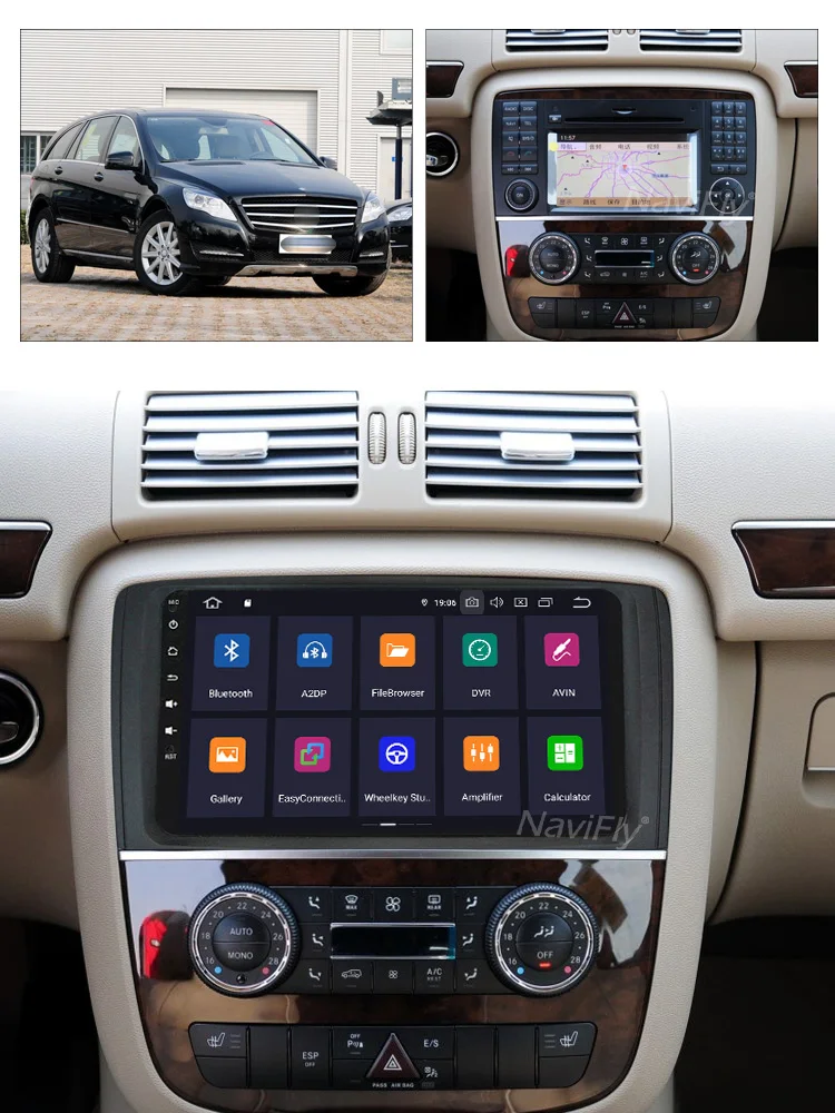 Top 9" IPS DSP Quad Core  Android 9.0 Car GPS Stereo Radio Multimedia for Mercedes Benz R Class W251 R280 R300 R320 R350 car RDS BT 6