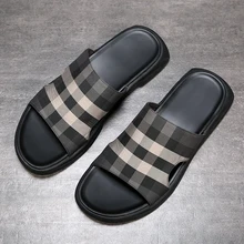 Г., новые летние шлепанцы удобные дышащие тканевые сандалии в Корейском стиле кожаные шлепанцы в стиле ретро полуботинки