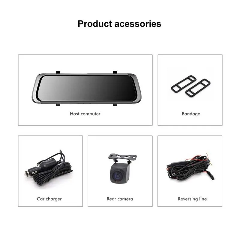 Dealcoo регистратор зеркало заднего вида камера автомобильный dvr gps навигационное