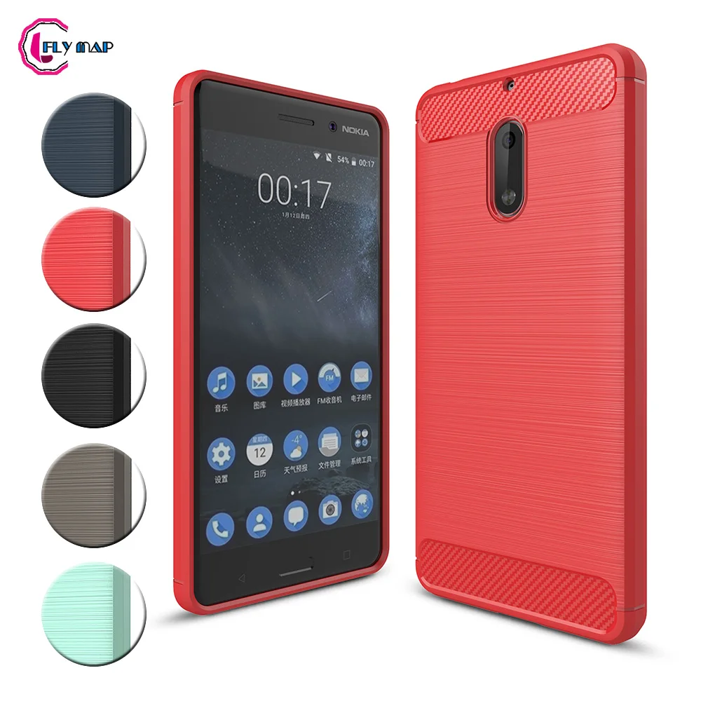 buy TPU Case for Nokia 6 Global TA 1033 TA 1039 Soft Silicone Carbon Fibe Case Mobile Phone Cover for Nokia6 HMD D1C TA 1033 Coque
