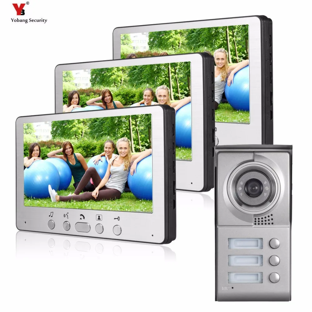 

YoBang Security Wired Home 7'' TFT LCD Video Intercom Doorbell System Monitor Video Door Phone IR COMS Outdoor Camera