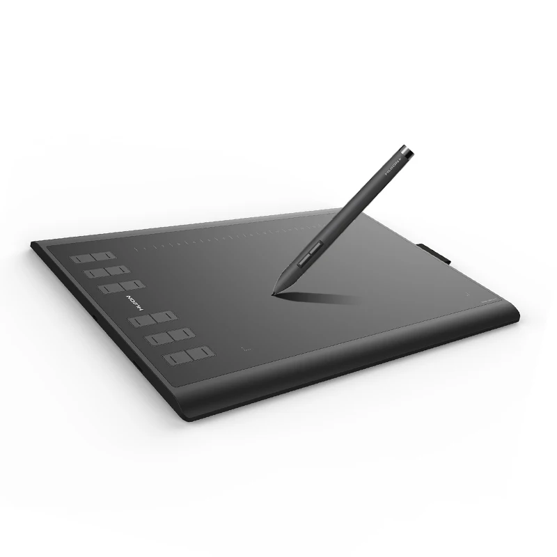 Huion Новинка 1060 плюс 8192 уровней цифровой планшет графические планшеты для рисования анимационная доска для рисования ручка планшет - Цвет: Black