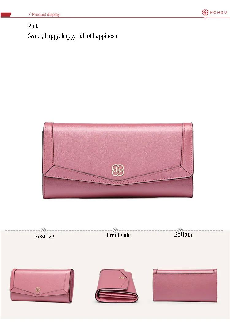 Fashion luxury Long Women Wallets Coin Pocket Multi-function Hand bag Bifold Hasp Female Dollar Bag Girl Natural Genuine Leather  604
