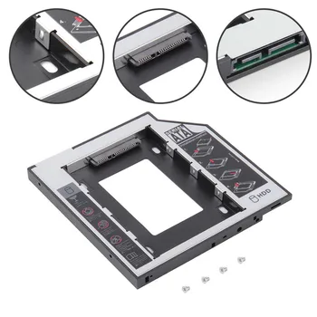 

Universal SATA Interface Aluminum Material For HDD SATAII SDD 2nd Hard Disk Drive Caddy Drop shipping
