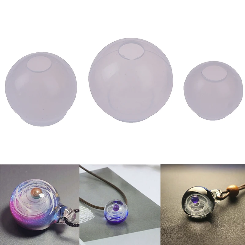 

3pcs 20/25/30mm DIY Jwelry Makeing Handmade Tool Transparent Ball Pendant Mold Set Silicone Mold Decorative Craft