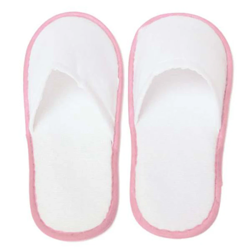 20 pairs of White Towelling Hotel Disposable Slippers Terry Spa Guest Shoes blue
