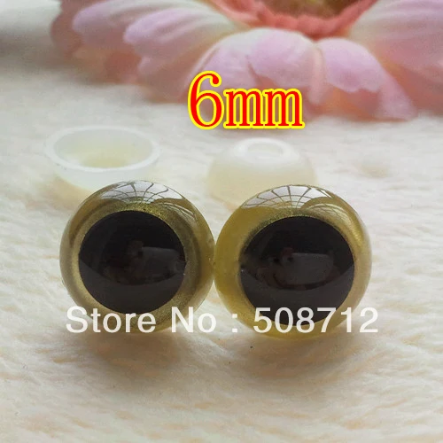 

Быстрая доставка! 200 пар 6 мм светлые золотые Мягкие игрушки глаза животные фотоподобное существо обезьяна Изготовление поделок