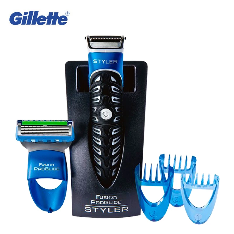 Gillette Styler 3 в 1 электрическая бритва триммер для бороды окантовка Лезвия мужчин